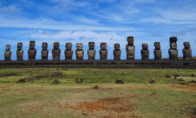 Moai szobrok