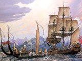 A HMS Bounty Tahiti partjainál