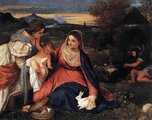 Tiziano: A Madonna és a nyúl (1530)