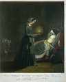 Florence Nightingale, a "Kegyelem Angyala" szokásos éjszakai lámpás "őrjárata" alatt egy sebesülttel (Kép forrása: Wikipédia / Wellcome Collection gallery / CC BY 4.0)