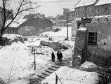 A Batthyány utca és a Toldy Ferenc utca közötti épületek a Fiáth János utca 11. számú háztól nézve (1946)