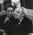 Lukács György filozófus, mellette Déry Tiborné, 1971