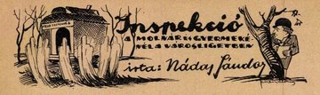 A Molnár és gyermeke című előadásról készült riport fejléce a Színházi Élet 1928-as évfolyamában (8)