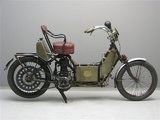 Egy továbbfejlesztett Autofauteuil 1908-ból. A motor már 490 köbcentis, de az ülés még az eredeti dizájnt követi. (Yesterdays Antique Motorcycles / CC BY-SA 4.0)